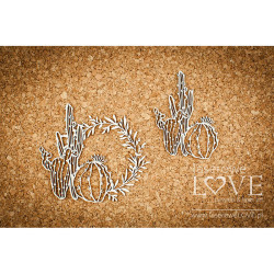 Chipboard - Cacti in frame- Love Llama Laserowe