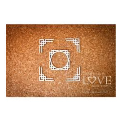 Chipboard - China Town frame and corners simple Laserowe