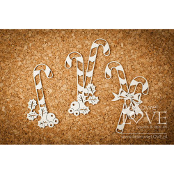 Chipboard - Candies with holly Laserowe