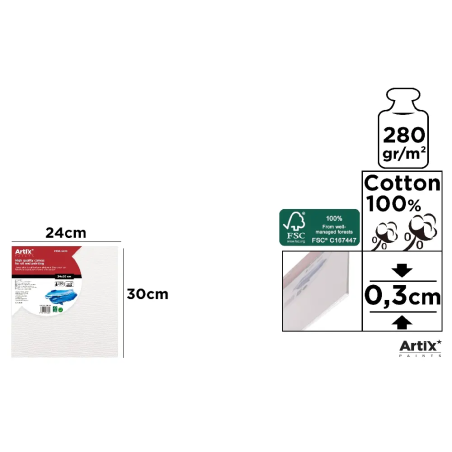 Lienzo 24x30 280 grs.